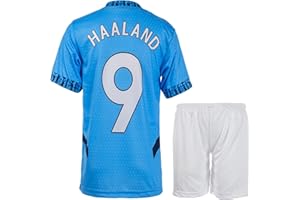 metekoc Manchester Haaland 2024/2025 Heim #9 Football Fußball Kinder Trikot Shorts Fußballbekleidung Geschenk Set Jugendgrößen