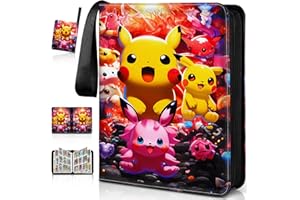 ZLPBAO Grand Album de Cartes à Collectionner, 1080 Cartes Classeur Carte for Pokemon, Grande Capacité PU Pochette Carte Protection, Livre de Protection Cartes