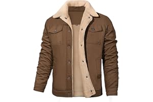 Voqeen Veste Homme Cargo en Polaire d'hiver pour Militaire Épaissir Coupe-Vent Coton Manteau Homme Hiver Chaude Avec Revers