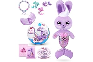 Pets Alive Furmaids by ZURU Mermaid Plush Interactive Lights Sounds Girls Toy (Purple Bunny)