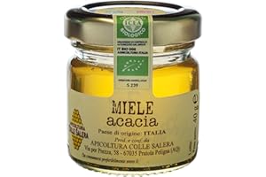 Miele biologico di Acacia - Italiano non Pastorizzato | Apicoltura Colle Salera (40 gr)