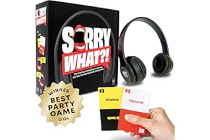 Lucky Egg Sorry What - Hilarious Lip Reading Adult Card Game - Based On The Headphone Challenge TikTok Trend - 2+ Players 40,000 Funny Word Phrase Combinations - Party Game for Adults (Original)