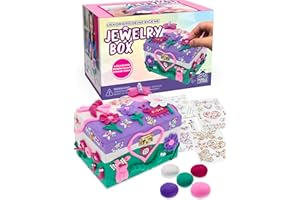 PURPLE LADYBUG Schmuckkästchen Mädchen Bastelset Kinder ab 6-12 Jahre - Weihnachtsgeschenke für Mädchen - Nikolaus Geschenk Mädchen 7 8 9 10 11 12 13 Jahre - Personalized Geschenke für Teenager