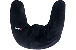 Neck and Shoulder Pain Relief Heating Pad by TheraPAQ - Best for Natural Moist Heat Therapy or as Cold Pack - Reusable, Microwave Heated Wrap - Non-Scented (Black)