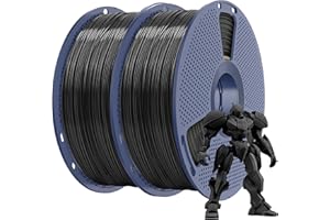 SUNLU ABS Filamento 1,75 mm Pacchetto, Filamento per Stampante 3D 1kg*2, Resistente ad Alta Temperatura per la Stampa 3D, Elevata Resistenza Agli Urti, 1kg per Bobina, 2 Rotoli, Nero + Nero