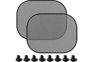 DHINCHANSAIB 2 PCS Pare Soleil Voiture bébé,Cache soleil Voiture,44x36cm Pare-soleils pour vitres latérales auto,Pare-soleil pour enfants,Pare-soleil de voiture pour enfant,Avec 4 ventouses,Protection UV,Occultant