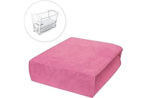 BABY COMFORT Drap-Housse éponge pour Matelas Berceau 90x40 cm (Rose)