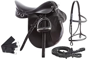 SHOWMEN CRAFT horse riding english saddle tack set leather