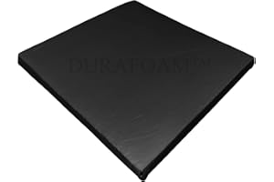 DURAFOAM Waterproof Cushions for Indoor/Outdoor Use - Great for Rattan and generic Seating Arrangements (Black)