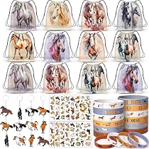 Paquete De 12 Pulseras De Silicona De Caballo – Suministros Para Fiestas Ecuestres, Diseño De Caballos Salvajes, Talla única Para Niños Y Niñas