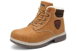 ARRIGO BELLO Stivali Bambino Invernali Scarponcini Bambina Scarpe Neve Ragazzi Cerniera Allacciatura Antiscivolo Caldo Unisex Stivaletti Size 31-39