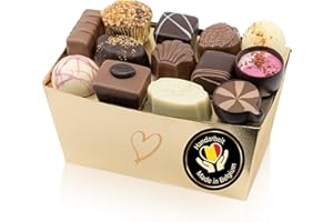 ‎EPRALINCHEN ePralinchen handverarbeitete belgische Luxus-Pralinen | Premium Edition 500g | klassische Pralinenmischung mit Nuss, Frucht, Karamell uvm. | ohne Alkohol | köstliche Schokolade made in Belgium