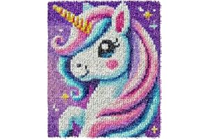 YOOTOM Latch Hook Rug for DIY Knotting, DIY Christmas Latch Latch Hook Rug Making Kits 52 x 38 cm