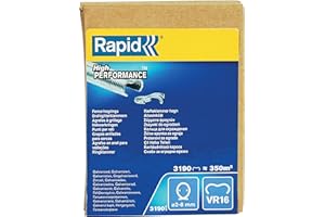 Rapid, Zszywki Zaciskowe Rapid VR16, Galwanizowane, Siatki Druciane 2–8 mm, Idealne do Zabezpieczania Klatek i Ogrodzeń, 3190 Sztuk, Pudełko (40108808)