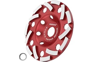 Ninehole Meule Diamantée 125 x 22,2 mm Double Rangée, Disque Diamant pour Béton, Pierre, Maçonnerie, Granit etc, Compatible avec Meuleuses d'angle