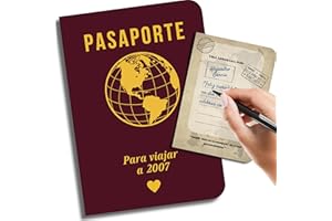 EQUIK PRODUCTS Tarjeta cumpleaños 18 años | Regalo original para hombre y mujer | Libro para firmar 18 años, Libro de firmas aniversario | Año 2007 | Pasaporte para viajar a 2007 (De Vuelta a 2007)