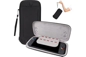 Ninnyi Slim Carry Case for Nintendo Switch 2 OLED Lite, Waterproof Hard Portable Travel Case with 10 Game Card Slots
