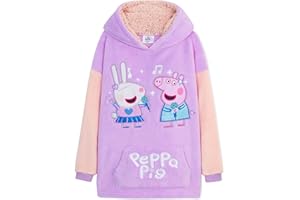 PEPPA PIG Świnka Peppa Bluza dziewczęca - Oversize Plaid Sweter, Kolor: wielokolorow, rozmiar uniwersalny