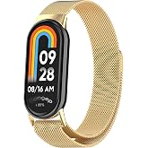 Rongep Xiaomi ile Uyumlu Mi Band 10/9/8 İ&ccedil;in Milano Loop Metal Hasırlı Kordon Manyetik Tasarımlı Terletmeyen Hafif Yapılı Bil