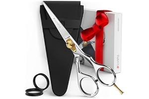 SUVORNA 5" ciseaux barbe et moustache, ciseaux barbe homme - ciseaux coiffure professionnel - ciseaux pour moustache et barbe - ciseaux de coiffure - ciseaux cheveux et beard trimming scissors.
