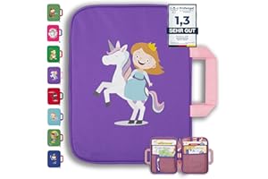 GRINSEZWERGE Case for TipToi Books Plus TipToi Pen and Accessories - 10 Designs | Also Suitable for Kids’ Tablet and Edurino Figures | Tip TOI Starter Set Book Storage Case - Princess