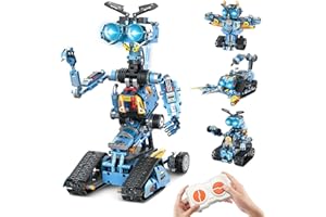 Byuert Roboter-Bauspielzeug für Kinder, 4-in-1 ferngesteuertes RC Robotik Set STEM Bausteine Wall Roboter Spielzeug für Kinder Jungen und Mädchen ab 6 Jahren (813 Stück)