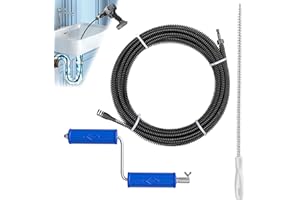 GYHMTOO Espiral de limpieza de tuberías, diámetro de 8 mm x 10 m, acero de resorte, espiral para tubos de drenaje en espiral, para bloques difíciles, proceso de electroforesis