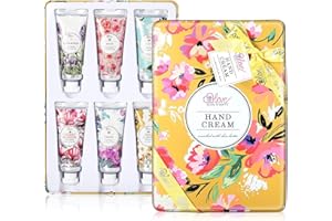 BODY & EARTH Crema Mani Set Regalo Donna 6 PCS per Donne, Crema Mani Arricchito con Burro di Karitè e Glicerina per Pelle Secca, Confezione da Viaggio, Set Regalo San Valentino, Compleanno per Moglie e Mamma
