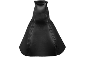 JPstraps - Funda Palanca de Cambios de Cuero Piel Natural Color Negro Compatible con Opel Vectra B (1996-2002)