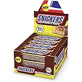 Snickers Hi Proteine Barrette (12 x 55g) - Alto Proteine Snack con Caramello, Peanuts e Cioccolato Al Latte - Contiene 20g Pr