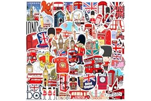 CWPFVQA 100 pegatinas de autobús de Londres, pegatinas de bicicleta, pegatinas de ordenador portátil, pegatinas de monopatín, pegatinas decorativas