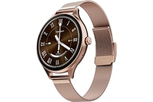 Fire-Boltt Phoenix Air Smart Watch 1.26” Round Display, Rotating Button, Wireless Charging, Ultra Lightweight Metal Body, Bluetooth Calling, Smartwatch with Silicone & Mesh Steel Straps Rose Metal