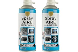 ETREXONLINE Spray de Aire Comprimido, Eliminación de Polvo, Perfecto para Limpieza de Teclados, Ordenador, Impresoras y Otros Equipos Eléctricos 400ml - 2 Unidades