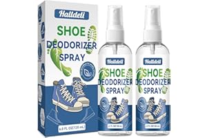 HALLDELI Spray Desodorante para Zapatos, Pack de 2 Eliminadores de Olores Naturales para Pies Malolientes, Zapatos y Bolsas de Gimnasio, Desodorante para Pies Combate el Olor para Hombres y Mujeres, Spray Natu