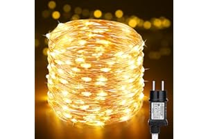 PhilzOps Guirlande Lumineuse Noël Intérieure, 20M 200 LED Fil de Cuivre Guirlande Électrique 8 Modes Etanche Led Lumières de Luciole pour Extérieur Noël Mariage Chambre Fête Décor, Blanc Chaud