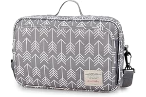 SONARIN Borsa Organizer per Passeggino,Organizzatore Universale per Passeggino,con portabicchieri, 2 ganci per carrozzina,usato come borsa da trasporto,universale per tutti i passeggini(Grigio)