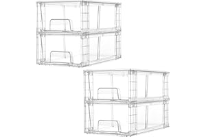 Vtopmart Lot de 4 tiroirs de rangement empilables, SVM1001011