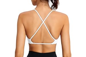 ZAAYO Sport BH Damen Gepolstert Bustier Cross Back Gym Push up Bra Crop Top