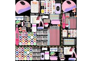 DouborQ Acrylic Nail Kit with Nail Lamp Drill Machine,Acrylic Powder and LIquid Full Nail Kit Set Nail Starter Kit For Beginners Acrylic With Everything