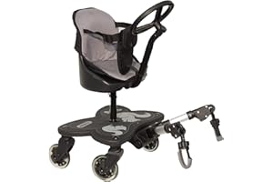 EICHHORN Kinderwagen Comoda pedana C-Rider per fratelli con seduta rimovibile e volante giocattolo, utilizzabile sia seduti che in piedi, da 12 mesi a 25 kg, seduta: 20 cm, per fissaggio al passeggino