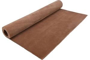 TAS TROST Veloursleder, 1,5 mm, weiches echtes Rindspaltleder, Wildledermaterial, für Lederarbeiten, Nähzubehör, Braun, 30,5 x 30,5 cm