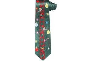 Komonee Christmas Tie Xmas Colourful Novelty Funny Necktie for Festive Holidays, Work Party Do Joke Present for Secret Santa Gift Mens Womens Unisex