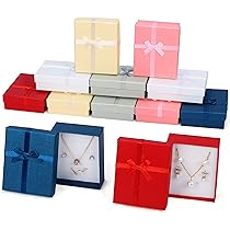 12 Petites Boîtes Cadeau Noires Kurtzy – Idéales Pour Bijoux, 21 X 4 X 2 Cm