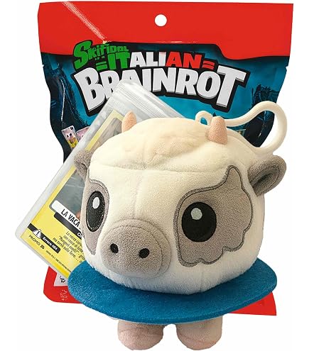 Peluche Liril Larilà 12 Cm – Officielle Skifidol Brainrot, Avec Mousqueton Et Carte Exclusive, Très Douce