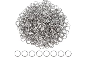 ‎TOAOB THE ONE AND ONLY BABY TOAOB 500 Stück Jump Ringe Spaltringe 8mm Edelstahl Sprungringe Offene Biegeringe Verbindungsringe für DIY Schmuckherstellung Halsketten Armband Schlüsselanhänger