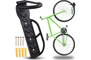 Retoo Uchwyt na rower, uchwyt ścienny, pionowy hak rowerowy, do 30 kg, stalowy stojak do zawieszenia roweru górskiego, MTB, rower wyścigowy, czarny