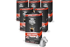‎DER-FRANZ Kapsułki do kawy kompatybilne z Nespresso, 6 x 10 Kapsułki, Espresso