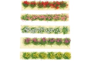 GENERIC 5 Pz Flower Flower Tuft Toroling Modello Kit Fiore Tuft Ciuffo Diy Floreale in Miniatura Floreale Artificiale Ciuffi per Il Giardino Scenario Ferroviario Ferroviario Diorama