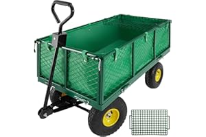 TecTake 401418 Chariot de Transport Jardin remorque à Main Charrette à Bras Chariot a Bras 550kg voiturette Voiture