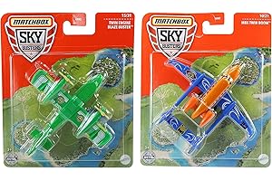 TOPTOYS2U BARGAIN BUNDLES Matchbox Sky Busters - Set di 2 modelli in pressofusione - Twin Engine Blaze Buster e MBX Twin Boom